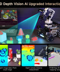 ROS2 Robot Kit With Raspberry Pi 5 16GB Mecanum Wheel Dope Setup Multimodal AI Large Model Voice Interaction Vision Recognition