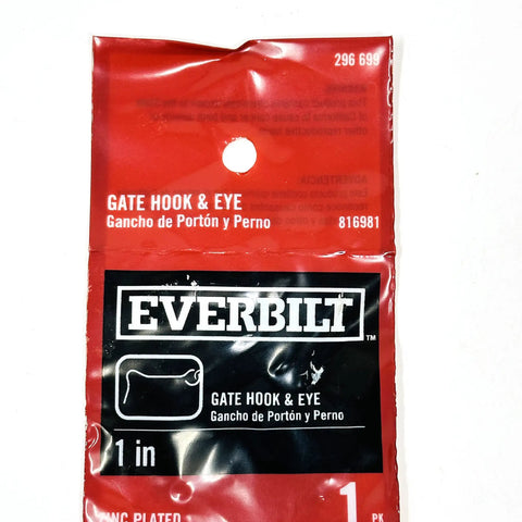 No Nonsense Heavy Duty Gate Hook And Eye Set With Dual Threaded Eyes Slick For Barn Doors Fence Closures And Cabinet Latches Built Tough With Durable Zinc Plated Steel Finish in packaging.