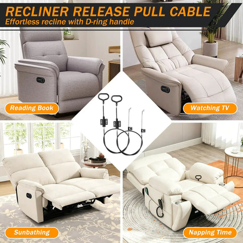 Get Your Sluggish Couch Back On Its Feet With This Two Pack Recliner Cable Replacement Set Featuring Beefy D Ring Pull Handles Plus Secure S Tip Clips For Zero Headache Furniture Fixes That Slide Smooth As Butter Daily with cables and recliners.