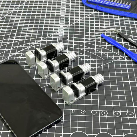 Adjustable Screen Repair Clamps Kit For Phones And Tablets, Universal Clip Fixtures for secure screen replacement, 4 clamps on table