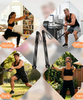 People using Cordless Battle Rope For Home Gym Grab And Go Training in various locations including park and yard.