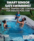 Family enjoying pool with Pool And Spa Temperature Sensor Replacement For R0456500 installed in spa, ensuring safe swimming.