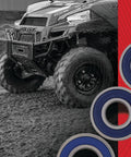 Heavy Duty Wheel Bearing Kit Replacement for UTVs, ATVs, and Dirt Bikes with ABEC3 precision TC double bearings and rubber seals