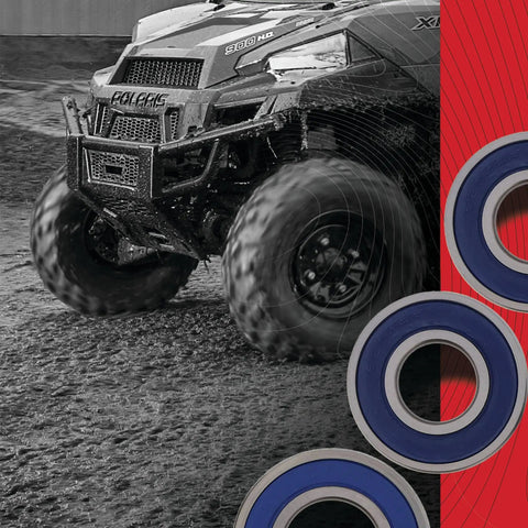 Heavy Duty Wheel Bearing Kit Replacement for UTVs, ATVs, and Dirt Bikes with ABEC3 precision TC double bearings and rubber seals