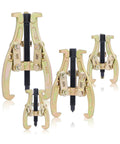 Beefy Heavy Duty Gear Puller Set 3 Inch 4 Inch 6 Inch 8 Inch 3 Jaw Puller Kit showing full set with reversible jaws