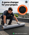 Heavy Duty Epdm Waterproofing Membrane 52 Mil Self Adhesive Roof Deck Sheet features durable installation on a flat roof.