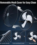 Close-up of 18 Inch Industrial Wall Mount Fan With Dual Ball Bearing Built To Move Serious Air High Velocity Air Circulator