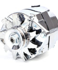 Chrome alternator from Long Chrome Water Pump, Power Steering Pump, And 130W Chrome Alternator Kit With Brackets And Bolts For Small Block Chevy SBC