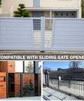Composite image of sliding gates showcasing compatibility with Magnet Switch For Sliding Gate Opener Replacement Magnetic Limits Two Pack Gate Magnets For Home Garage No Fuss Easy Install Automatic Gate Control And Magnetic Limit Switch Accessories