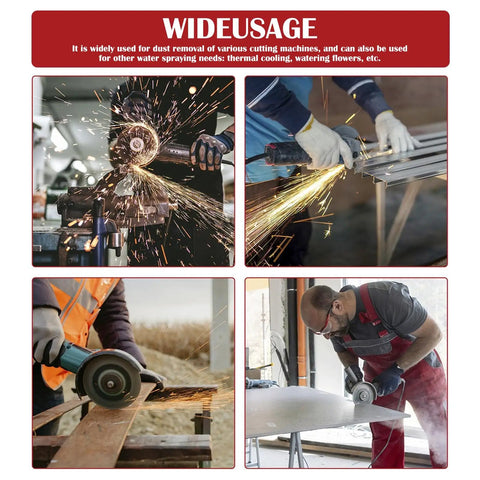Super Clean Angle Grinder Water Spray Nozzle With Dust Suppression Coolant Mist System Kit. Features Durable Metal And Abs Construction For Rust Resistance Plus A 16 Foot Hose To Lock In Cutting Dust Instantly Keep Your Work Area Clear And Boost Tool