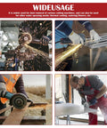 Plug And Go Dust Control Water Sprayer For Angle Grinders with operators using cutting tools, illustrating dust suppression and clean performance.