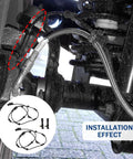 Heavy Duty Front And Rear Abs Wheel Speed Sensors For Jeep Wrangler Three Liter Engines 2007 Through 2017, installation view showcasing sensor placement.