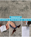 Taupe Faux Concrete Peel And Stick Contact Paper For Countertops And Cabinets, DIY Friendly self adhesive vinyl wrap, waterproof