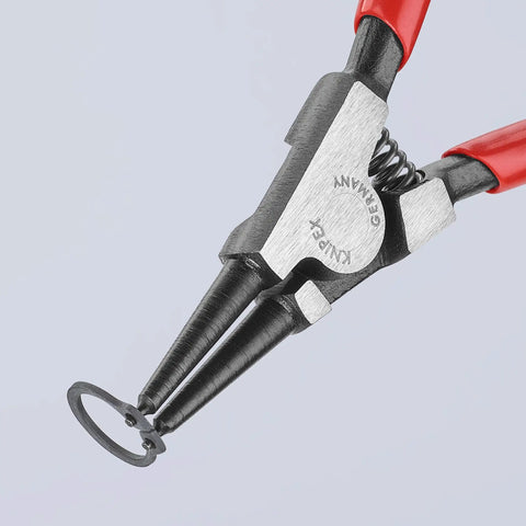Close-up of Circlip Snap Ring Pliers Set 4 Piece In Pouch Includes Internal Straight Pliers For Bore Holes And External Pliers For Shafts