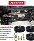 2 Pack V Groove Idler Pulleys And Flat Idler Pulley Belt Kit For Husqvarna YTH Series Lawn Mowers installation application view