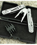 12-in-1 Folding Multitool Pliers With Pipe Grip, Go-To Stainless Steel Build, Replaceable Screwdriver Bits, Hard Case