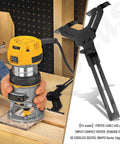 Slick Adjustable Edge Guide For Fixed Base Compact Router With Quick Swap Mount And Dual Scale Markers For No Sweat Precision Woodworking Routing Jobs in use with DWP611.