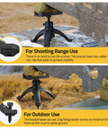 Lightweight Rifle Shooting Rest Tripod With Front And Rear Bench Bags for range and outdoor use with non-slip feet.