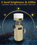20000mAh Rugged Tough As Nails Power Bank With Fast USB C PD, IP68 Waterproof And Shockproof, Includes 420 Lumen Camping Lantern