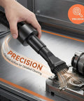 Vacuum Hose Adapter Two And A Half Inch To One And A Quarter Inch For Shop Vacuums Wet And Dry Black in use on machinery