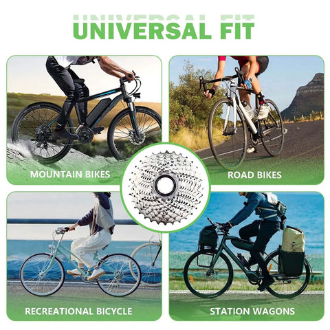 10 Speed Hyperglide Bike Cassette CS-HG500-10 11-32T for mountain, road, recreational bikes, and station wagons with universal fit.