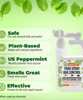 Peppermint Oil Lawn And Yard Bug Control Spray Pack Of 2 32 Oz All Natural Outdoor Pest Repellent bottle with features list