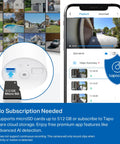 Solar Powered Outdoor Security Cam 1080p Wireless Battery Powered With Solar Panel Person Detection Local Storage Or Optional Cloud No Monthly Fees Works With Alexa And Google Assistant C402 Kit with mobile app interface and 512 GB microSD slot.