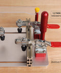 Top view of Router Table Coping Sled With Adjustable Rail Guide for Precise Joints and Clean Cuts, aluminum fence, 127mm handle