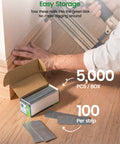 Heavy Duty 1-1/4 Inch 18 Gauge Brad Nails, Galvanized Nail Gun Nails For Pneumatic And Electric Brad Nailer, 5000 Count Finish Fasteners stacked in a storage box.