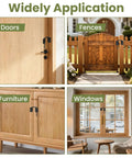 Collage showcasing 4 Inch U Bolt Door Loop Lock on doors, fences, furniture, and windows, highlighting wide application and security.