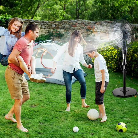 Turn Any Outdoor Fan Into A Chill Mist Mister Kit With 19.69 Ft Water Line 5 Brass Nozzles And Adjustable Valve for Patio Cooling