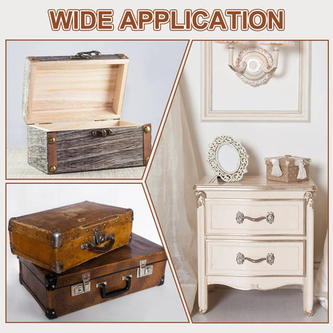 Wide application of 2-Pack 64 x 61mm Bronze Side Ring Chest Pull Handles For Wooden Boxes And Tool Cases With Screws shown on furniture