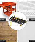 Wall Mount Tool Storage Rack With 51 Tool Holes For Screwdrivers, Wrenches, Pliers And More on various surfaces display