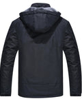 Back view of Mens Winter Jacket Waterproof Snow Coat With Fleece Lining Wicked Warm Durable Outer Shell For Snowboard Ski Work Outdoor