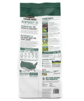 Premium Kentucky 31 Tall Fescue Grass Seed To Build A Badass Drought Resistant Lawn That Powers Through Heavy Foot Traffic And Thrives In Full Sun To Medium Shade For Quick Germination Inside A 7 Lb Bag back packaging with planting instructions.