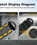 Heavy Duty Rubber Speed Bump 6.4 Ft Portable For Driveways And Roads, tough traffic calming pad with textured backside for stability