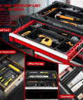 48 Piece Tool Box Organizer Tray Set With 5 Sizes, Drawer Dividers And Non Slip EVA Pads in tool chest with tools and parts