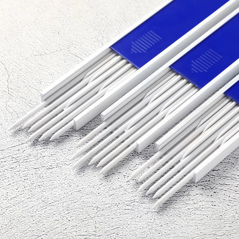 24 Pack 2.8mm Dry Graphite Refills For Deep Hole Mechanical Pencils Carpenter Woodworking Scriber Leads Construction Pencil Replacements White 24 Pieces