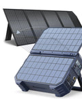 Beefy 1024 Wh Portable Power Station With Integrated 40 W Foldable Solar Panel, showing solar panel and generator design.
