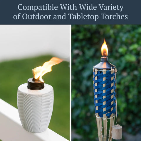 Fiberglass Tiki Torch Wicks Replacement Wicks For Outdoor Torches Half Inch By 7.5 Inch Trim To Fit Easy To Trim Fits Most Porch And Backyard Torches Set Of 100 shown in tabletop and garden torches