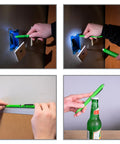 Two Piece Multi Tool Pen Set With Ballpoint EDC Pen And Stylus, Screwdriver, Ruler, Level, And Flashlight used in various tasks