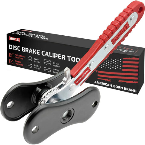 Heavy Duty Brake Pad Spreader And Caliper Piston Compressor Tool With Ratcheting Handle on packaging, suitable for cars SUVs trucks