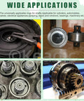 Assorted Round Wire C Clips Set For Holes, External Snap Rings Kit used in various automotive and machinery applications.