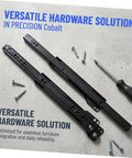 2 Sets Bottom Mount Drawer Slides Iron Soft Close Cabinet Rails For Kitchen Dresser Office Heavy Duty Glide Hardware With Smooth Quiet Operation Durable Steel Construction For Long Lasting Use With Quiet Smooth Glide System black steel drawer slides with screws