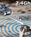 1 18 Scale Alloy German Tiger I RC Tank With Smoke Lights And Realistic Dope Sounds 2 4 GHz Remote Control Military Battle Toy