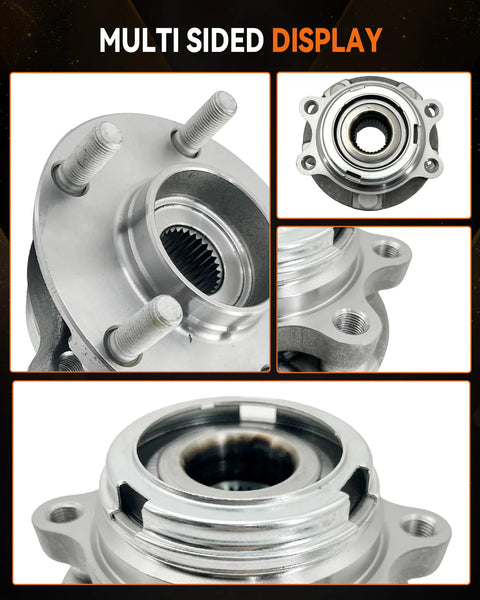 Multi-view of Two Pack Front Wheel Bearing Hub Assembly 513294 For Nissan Altima 2007 2008 2009 2010 2011 2012 2.5L 4 Cylinder, 5 Lug, With ABS Direct Fit Ready To Install Replaces OE 402029HC0A 40202JA000 40202JA010 40202ZX00A