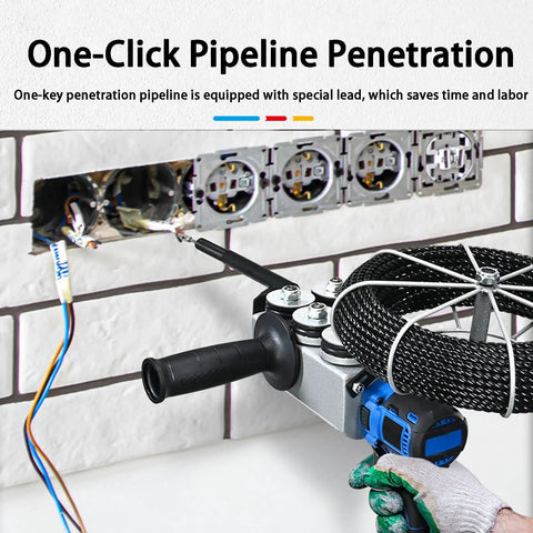 Heavy Duty Electric Wire Puller With Infinitely Variable Speed For Complex Piping And Threading Through Walls, equipped for one-click penetration.
