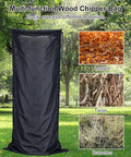 Universal Fit Wood Chipper Debris Bag For Tazz GreatCircle Landworks SuperHandy Earthquake Chippers 24 By 48 Inch shown with leaves, twigs, branches