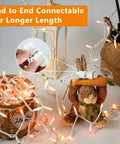 Easter String Lights 33Ft 150 Count Pastel Incandescent Mini Fairy Lights UL Certified 120V connectable on a bunny decoration
