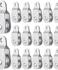 20 Pack Single Pulley Block With Beefy Bearings Inside Cable Roller Snatch Block for 6mm and 8mm wire rope up to 550 lbs hanging